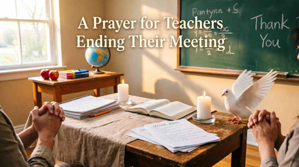A Prayer for Teachers Ending Their Meeting