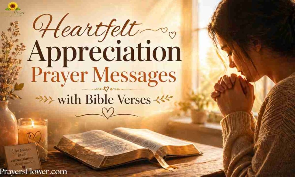 Heartfelt Appreciation Prayer Messages with Bible Verses
