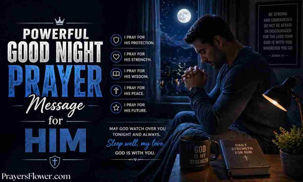Powerful Good Night Prayer Message for Him