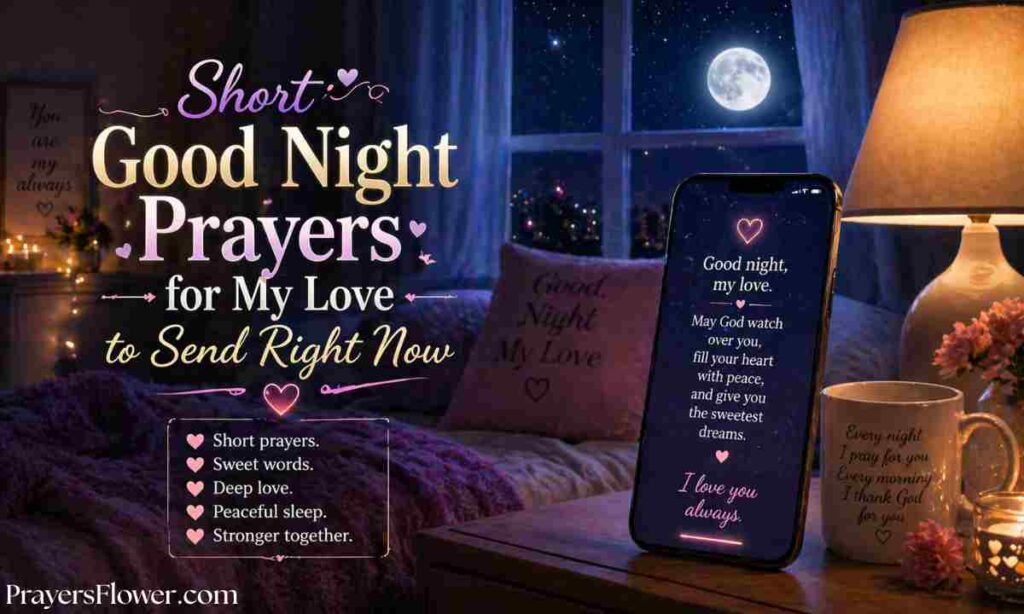 Short Good Night Prayers for My Love to Send Right Now