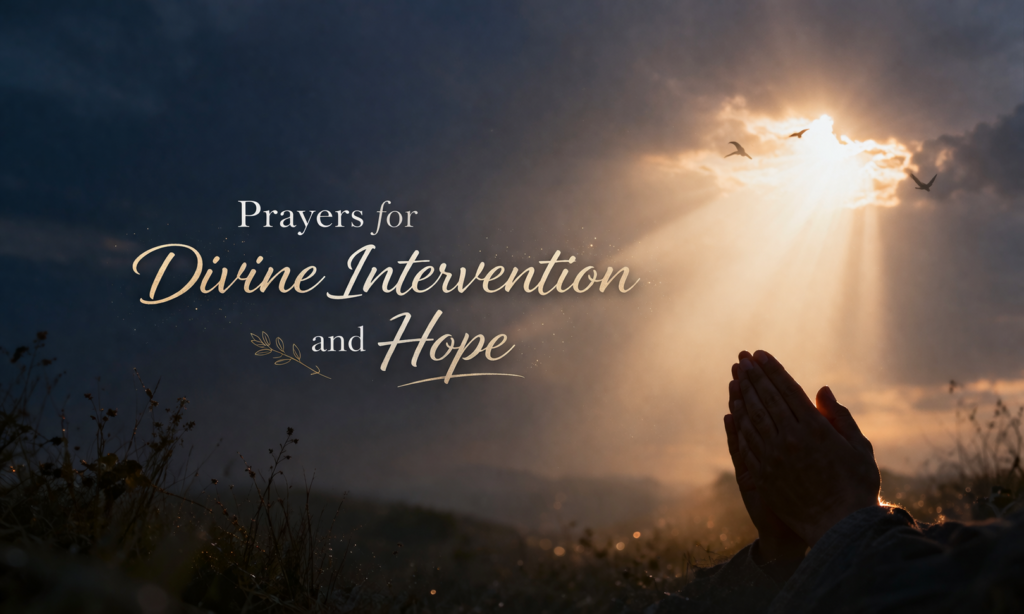 prayer for immediate help from God Prayers for divine light and hope