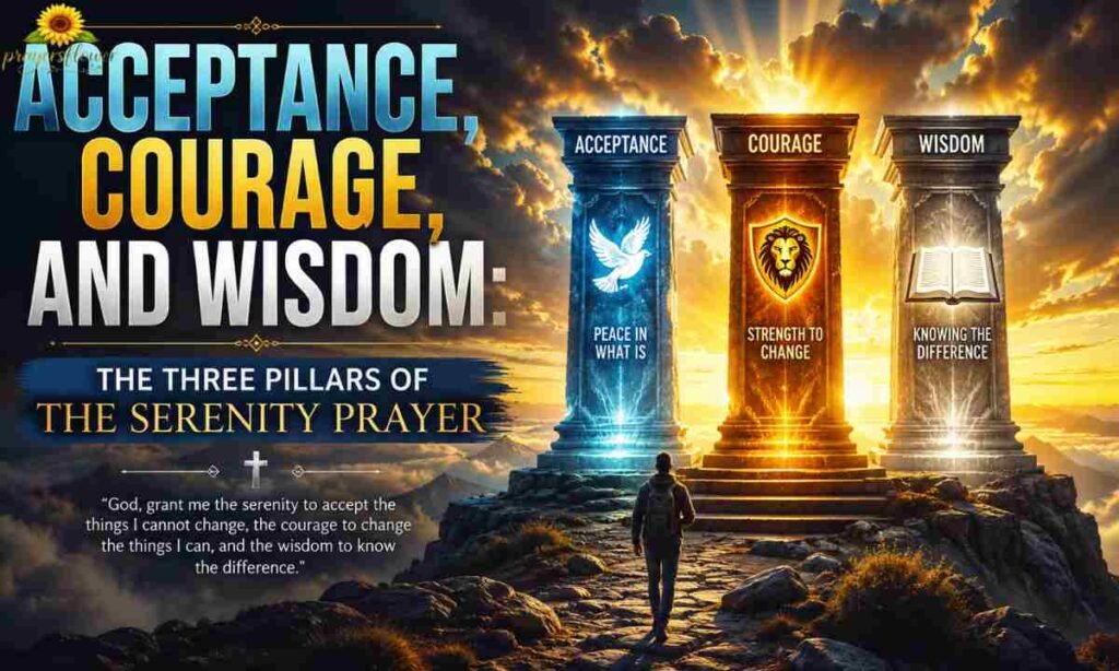 Acceptance, Courage, and Wisdom The Three Pillars of the Serenity Prayer