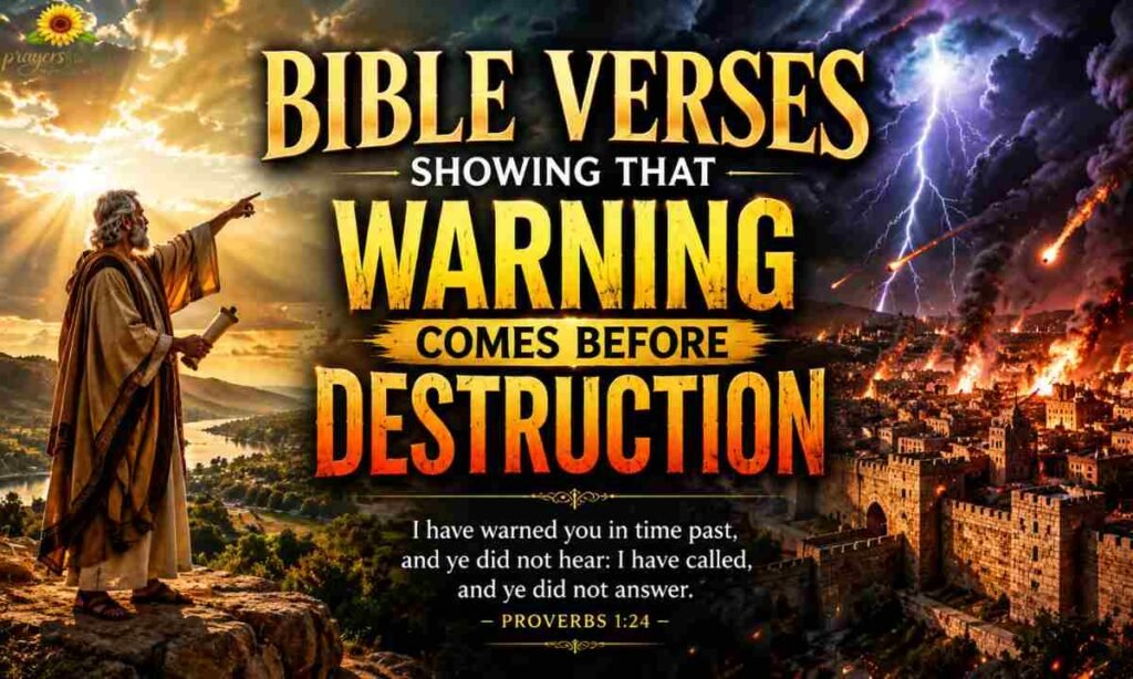 Bible Verses Showing That Warning Comes Before Destruction