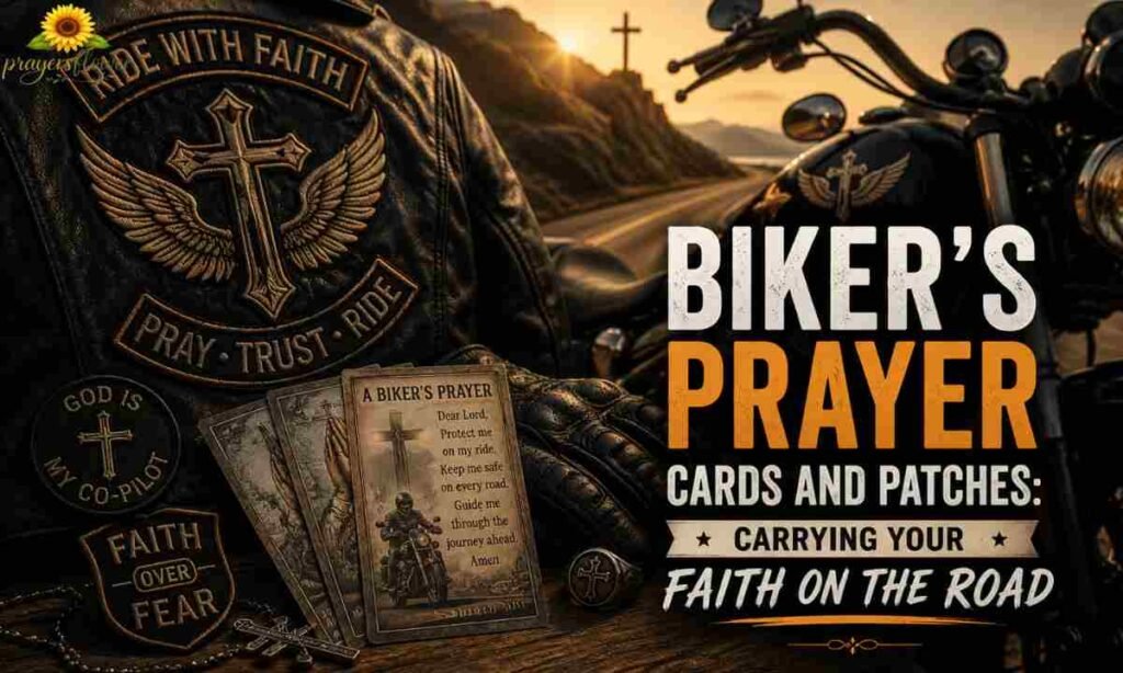 Biker's Prayer Cards and Patches Carrying Your Faith on the Road