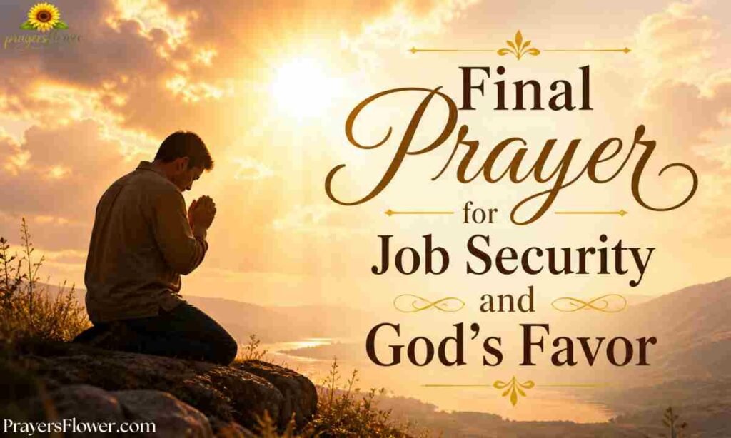 Final Prayer for Job Security and God's Favor