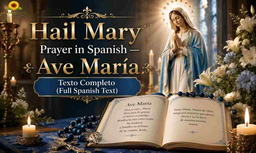 Hail Mary Prayer in Spanish — Ave María Texto Completo (Full Spanish Text)