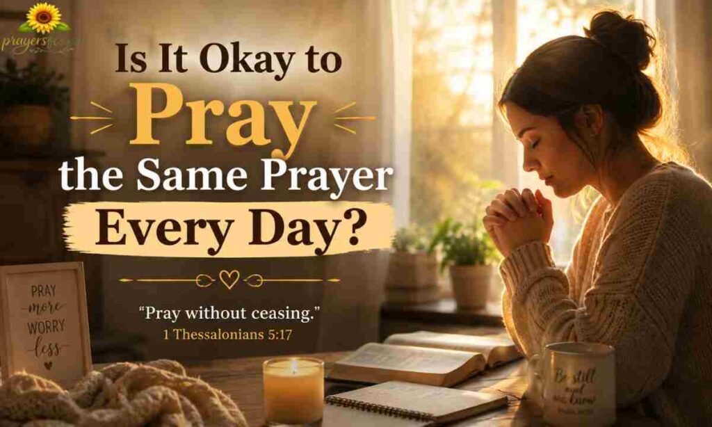 Is It Okay to Pray the Same Prayer Every Day