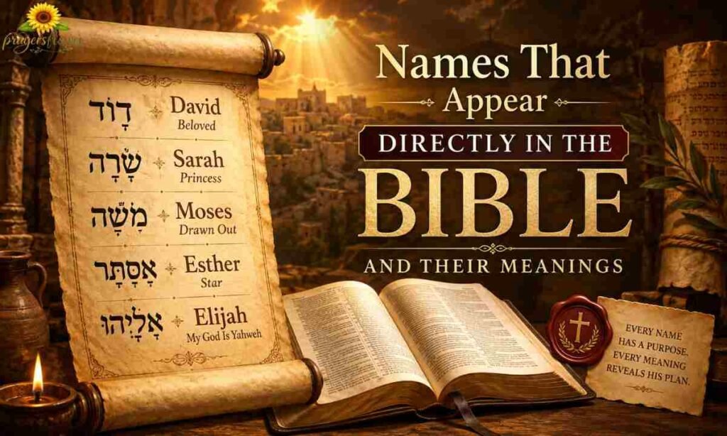 Names That Appear Directly in the Bible and Their Meanings