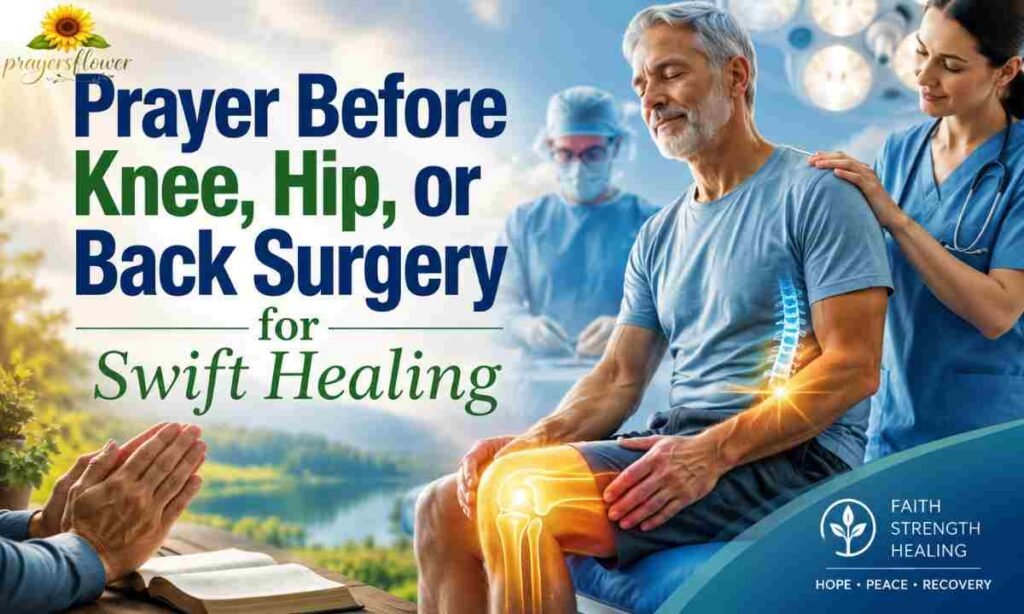 Prayer Before Knee, Hip, or Back Surgery for Swift Healing