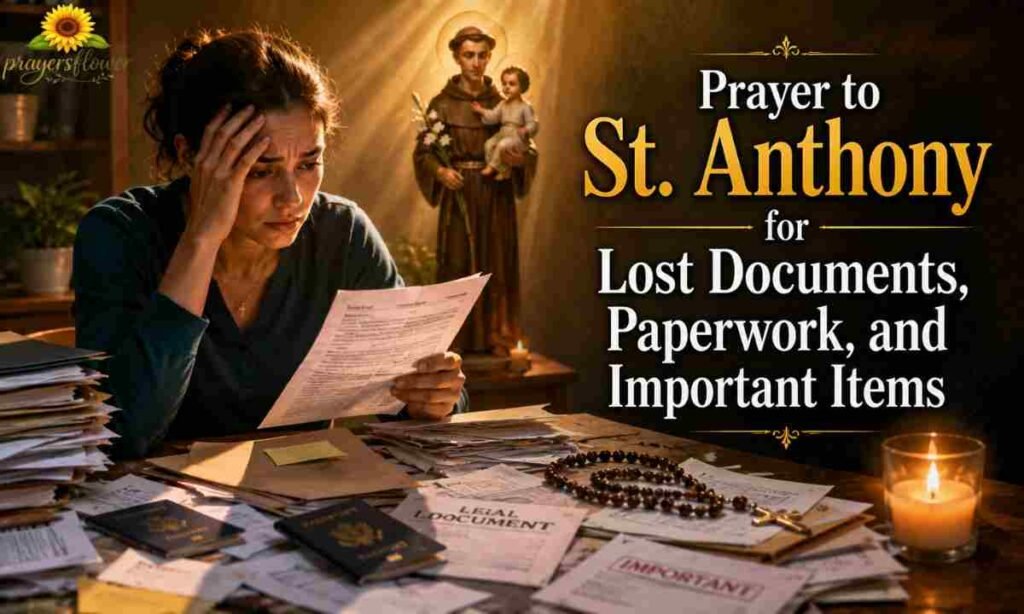Prayer to St. Anthony for Lost Documents, Paperwork, and Important Items
