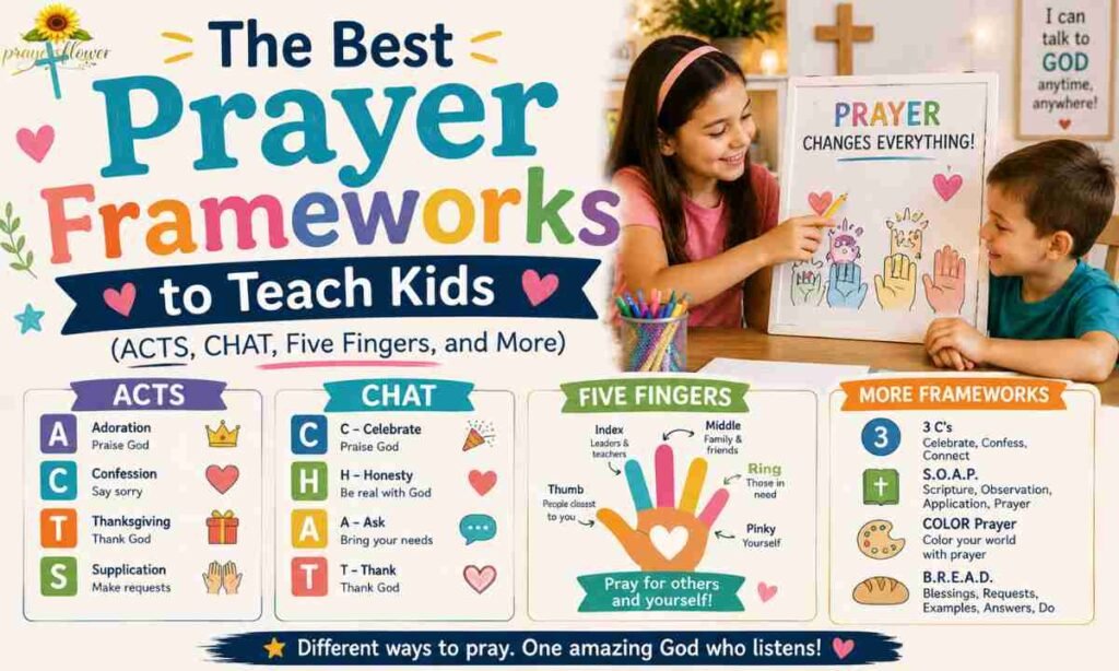 The Best Prayer Frameworks to Teach Kids (ACTS, CHAT, Five Fingers, and More)