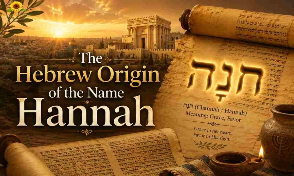 The Hebrew Origin of the Name Hannah