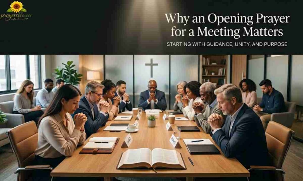 Why an Opening Prayer for a Meeting Matters