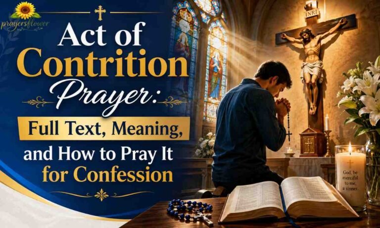 Act of Contrition Prayer Full Text, Meaning, and How to Pray It for Confession