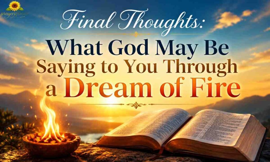Final Thoughts What God May Be Saying to You Through a Dream of Fire