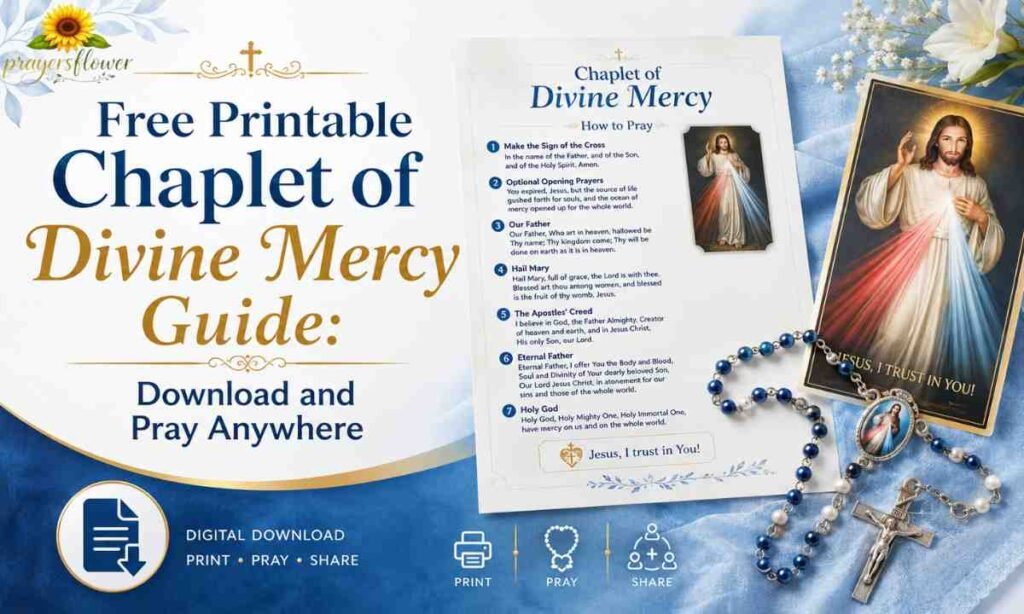 Free Printable Chaplet of Divine Mercy Guide Download and Pray Anywhere