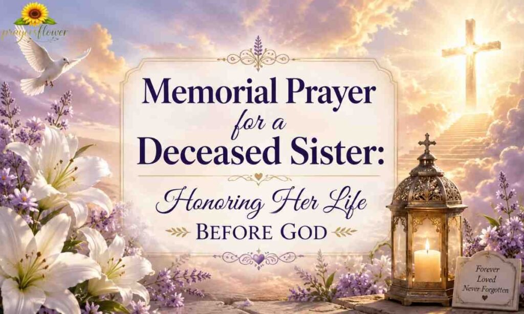 Memorial Prayer for a Deceased Sister Honoring Her Life Before God