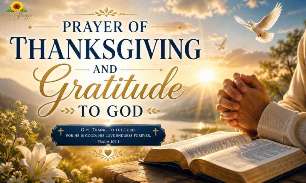 Prayer of Thanksgiving and Gratitude to God