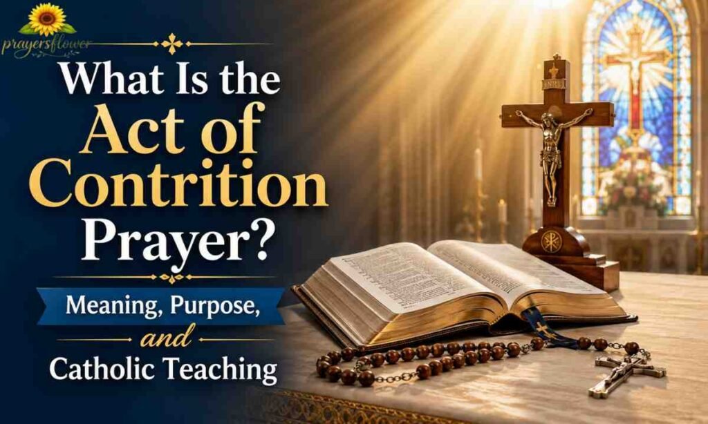 What Is the Act of Contrition Prayer Meaning, Purpose, and Catholic Teaching