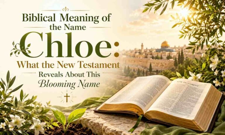 Biblical Meaning of the Name Chloe What the New Testament Reveals About This Blooming Name