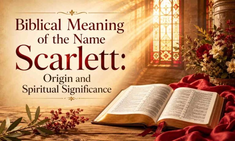 Biblical Meaning of the Name Scarlett Origin and Spiritual Significance