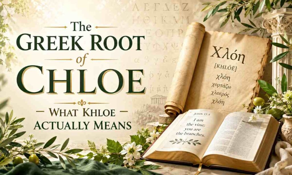 The Greek Root of Chloe — What Khloe Actually Means