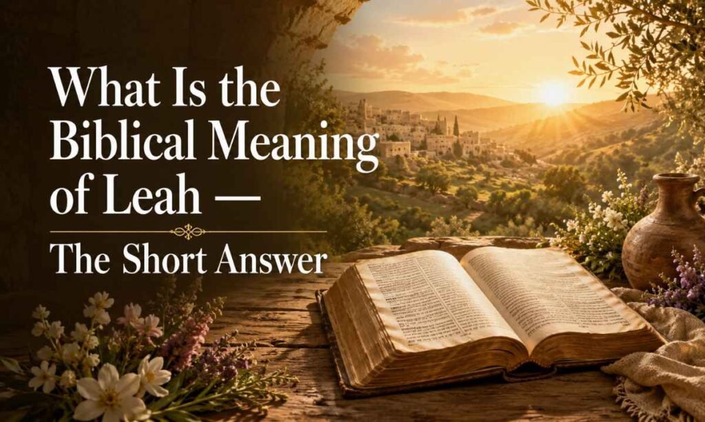 What Is the Biblical Meaning of Leah — The Short Answer