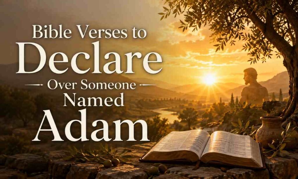 Bible Verses to Declare Over Someone Named Adam