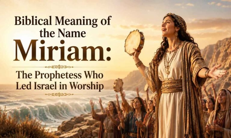 Biblical Meaning of the Name Miriam The Prophetess Who Led Israel in Worship