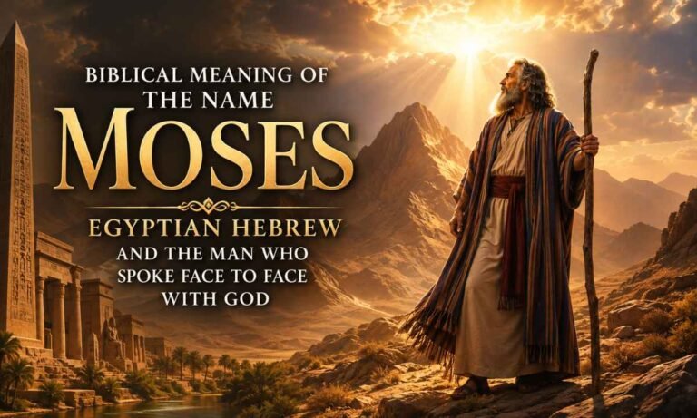 Biblical Meaning of the Name Moses: Egyptian Hebrew and the Man Who Spoke Face to Face With God