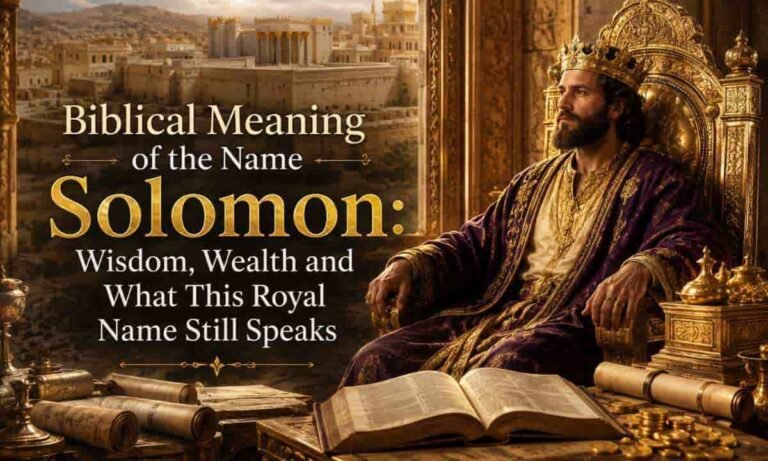 Biblical Meaning of the Name Solomon Wisdom Wealth and What This Royal Name Still Speaks