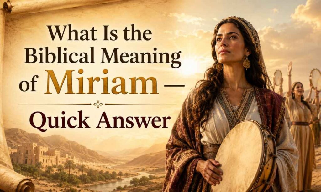 What Is the Biblical Meaning of Miriam — Quick Answer