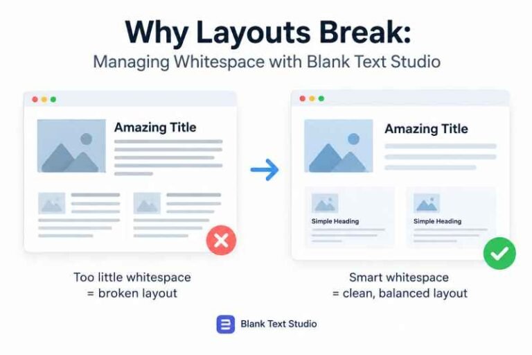 Why Layouts Break: Managing Whitespace with Blank Text Studio